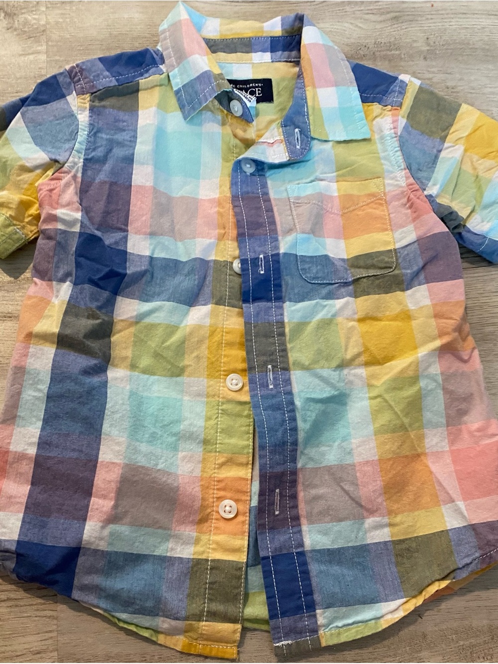 The Children's Place Pastel Multicolor Plaid Button-Down Shirt